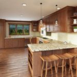 rustic kitchen with granite counter tops